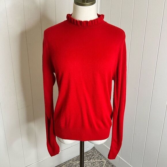 Vintage 70s 80s Kenneth Too Women’s Small Red Acrylic High Neck Pullover Sweater - Picture 1 of 10